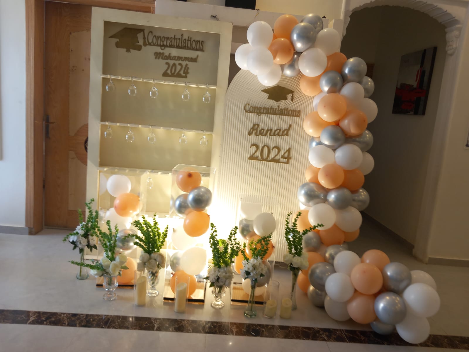 مدخل قاعة أو استقبال ضيوف وتجهيز أفراح في الرياض — لقطة أرشيفية 9 من أعمال لمسه ذوق في الرياض